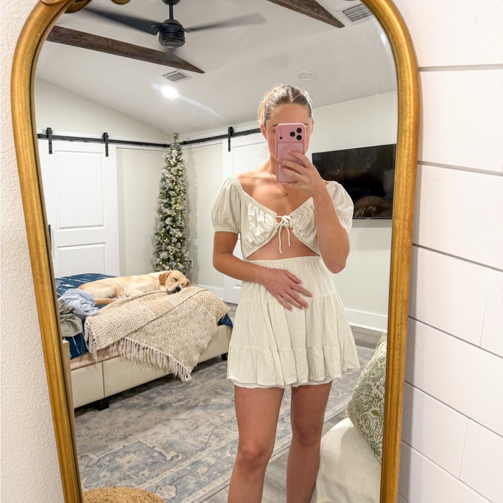 Sabo Skirt Cream Mini Dress